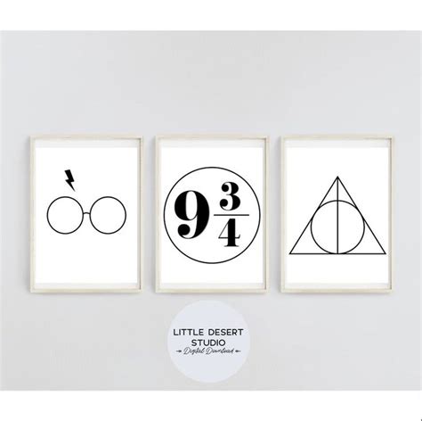 Harry Potter Set Of Printable Wall Art Nursery Etsy Harry Potter