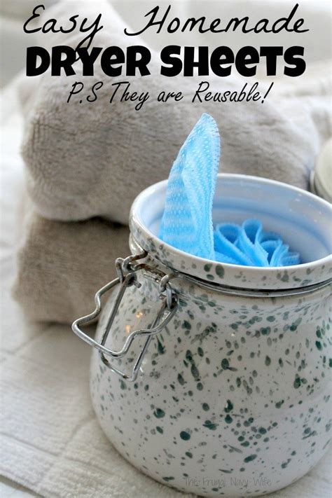 Easy Homemade Dryer Sheets - PS They are Reusable! - The Frugal Navy Wife