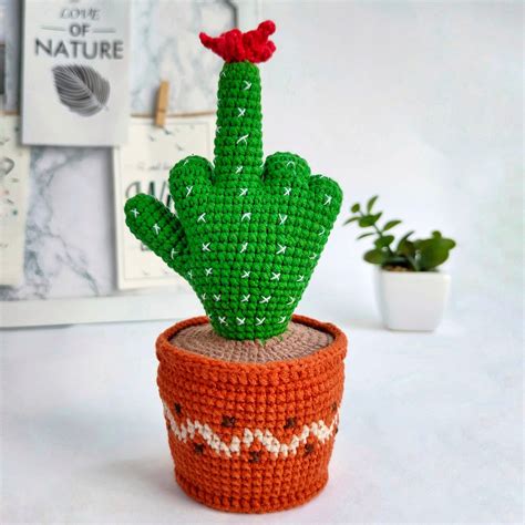 Cactus Hand Crochet Pattern Amigurumi Cactus Pdf English Etsy