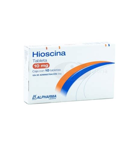 HIOSCINA 10 MG CON 10 TABLETAS