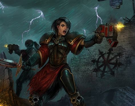 sisters  battle desktop wallpaper  warhammer  dlcs