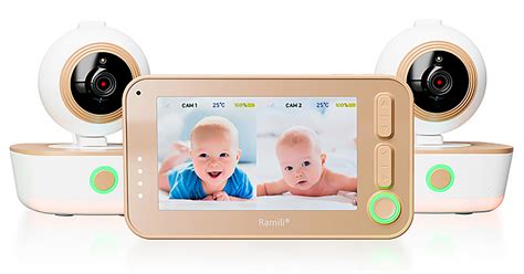 Видеоняня Ramili Baby RV1300X2SP с монитором дыхания и двумя камерами ...