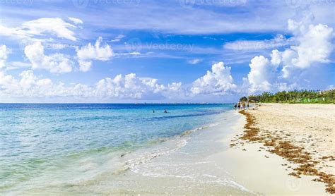 Tropical Mexican Beach Panorama Playa 88 Playa Del Carmen Mexico