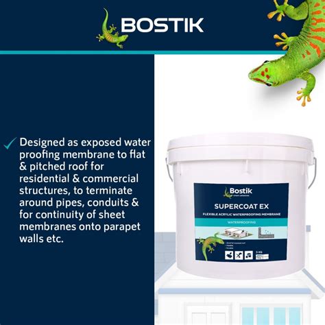 Bostik Supercoat Ex Single Component Flexible Acrylic Waterproofing