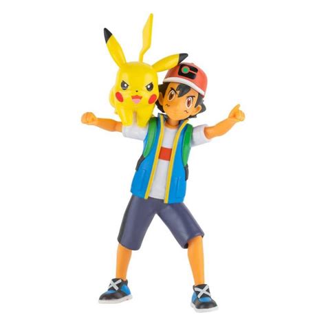 Figura Jazwares Pokemon Batalla Feature Ash Y Pikachu Cm