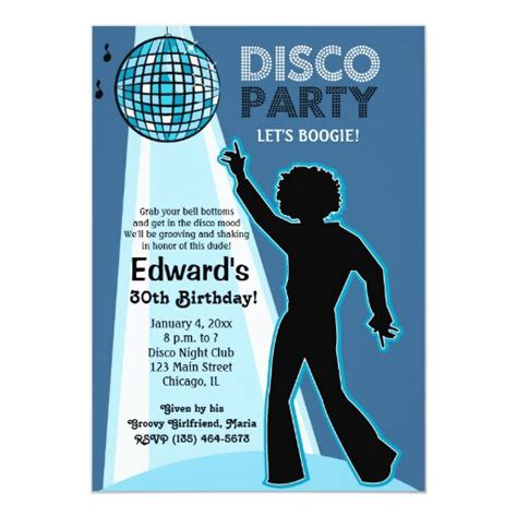 Disco Party Birthday Invitations | Zazzle