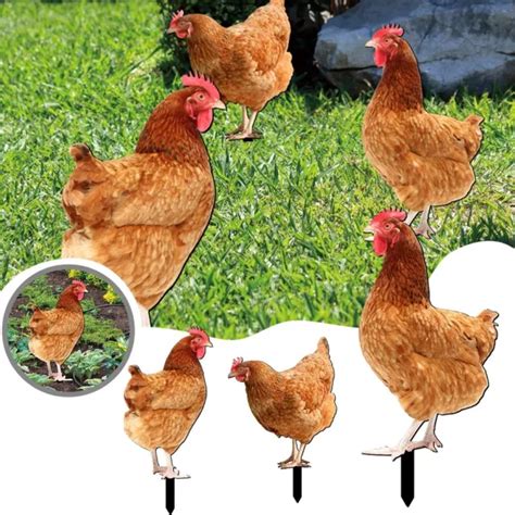 Ensemble De Bouchons D Coratifs Pour Jardin Avec Personnages Poussins