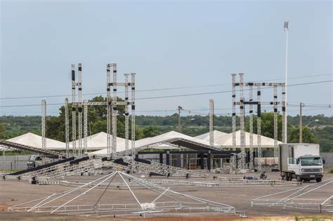 Montagem da estrutura do Palmas Capital da Fé 2024 REDEPARÁ