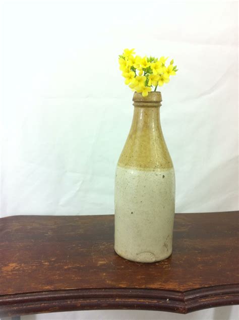 1800s Antique Stoneware Ginger Beer Bottle H Kennedy Barrowfield