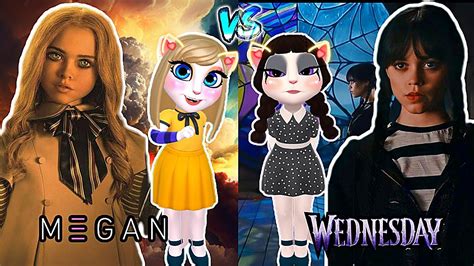 Wednesday Addams Vs M3gan Scary Doll 💀 My Talking Angela 2 Who Is The