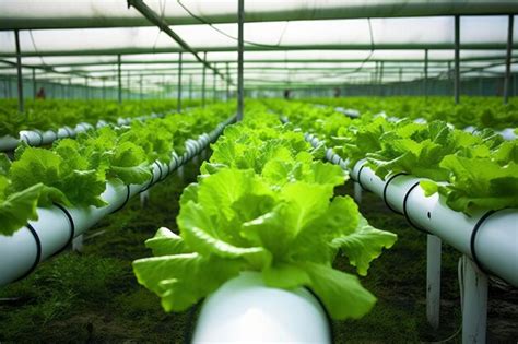 Premium Ai Image Hydroponic Lettuce Growing