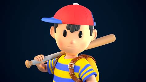 Artstation Ness Earthbound Fan Art