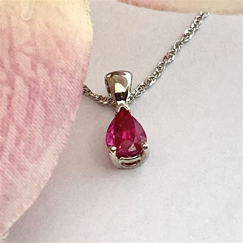 Pear Shaped Ruby Pendant Gallery Of Diamonds