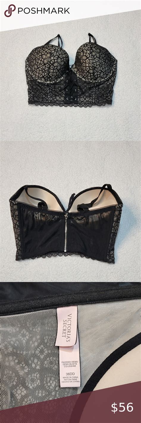 Victorias Secret Padded Demi Bra Demi Buste Coussine Color Black And