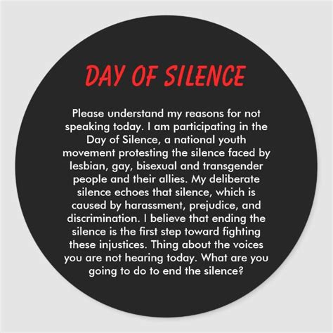 Day of silence – Artofit