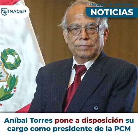 Aníbal Torres pone a disposición su cargo como presidente de la PCM