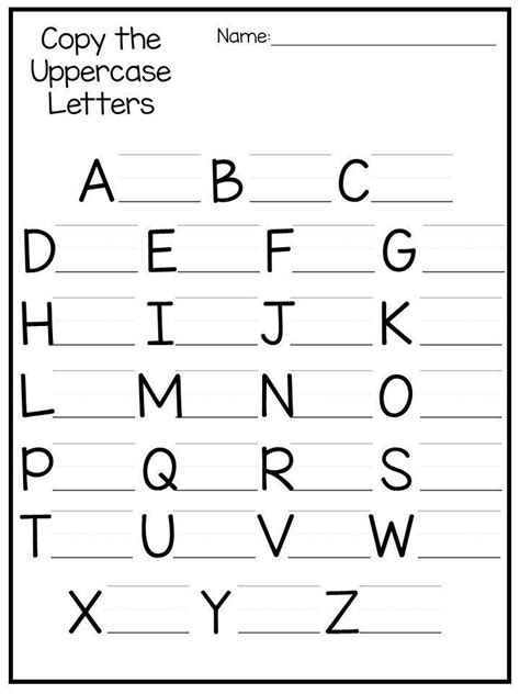 9 Printable Preschool Alphabet Worksheets. Letter Recognition Worksheets and Activities ...