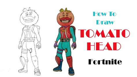 How To Draw Tomato Head Fortnite Youtube