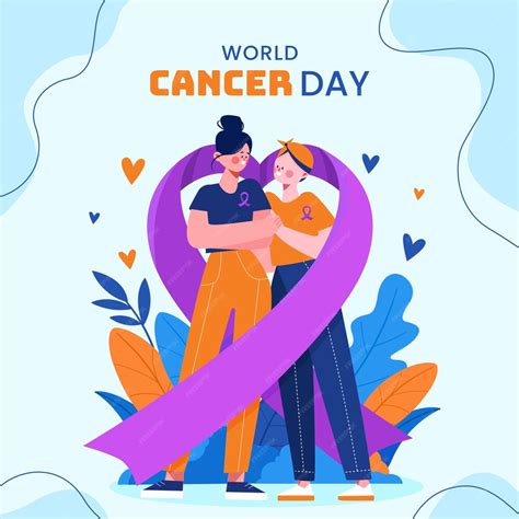 Premium Vector Flat World Cancer Day Illustration