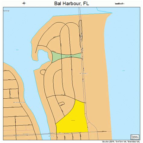 Bal Harbour Florida Street Map 1203275