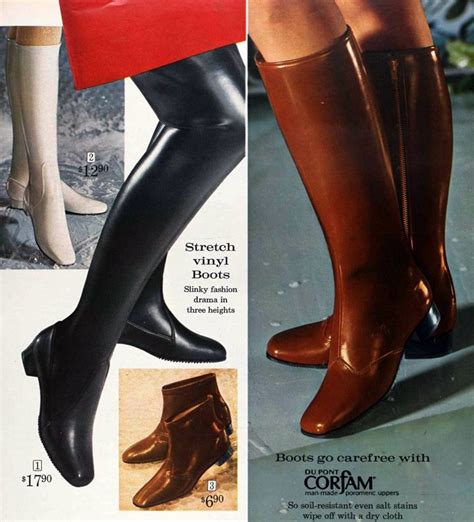 Go Go Boots And Mod Stretch Vinyl Boots Were Super Trendy Women S Footwear In The 60s And 70s