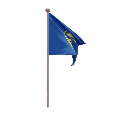 Commonwealth Of Nations D Illustration Flag On Pole Wood Flagpole