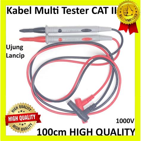 Jual Kabel Multi Tester TW Probe Tebal Jarum AVO CAT II 2 1000V SR JPN