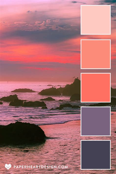 Coral Purple Sunset Color Palette Sunset Color Palette Purple