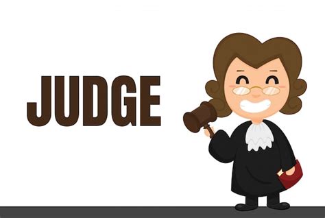 Premium Vector Cartoon Career Judges Or Lawyers In Uniforms With