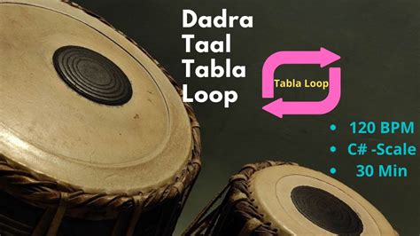 Dadra Taal Tabla Loop C Dadra Taal 120 BPM For Practice 30 Min YouTube