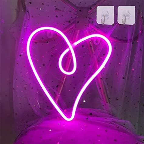 Enuoli Love Neon Light Neon Love Signs Pink Neon Light Signs Led Love Signs For Valentines T