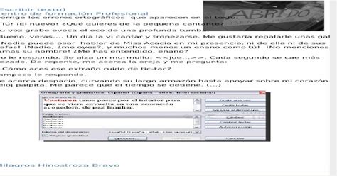 Corrige Los Errores Ortogr Ficos Que Aparecen En El Texto Pdf Document