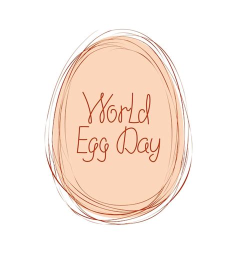 Premium Vector Stylized Egg Frame World Egg Day Calligraphic Inscriptions