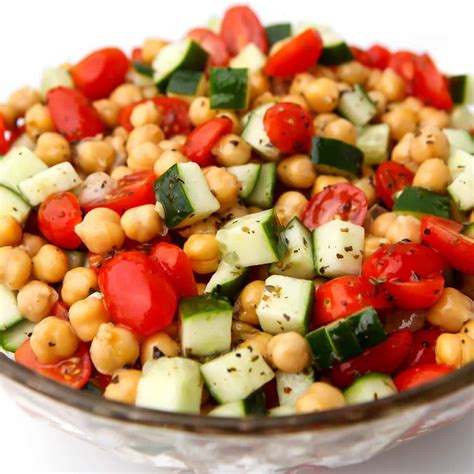 Vegan Chickpea Salad With Garlic Vinaigrette The Hidden Veggies