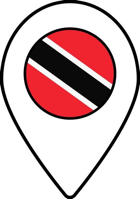 Trinidad And Tobago Flag Map Pin Navigation Icon 23333491 PNG