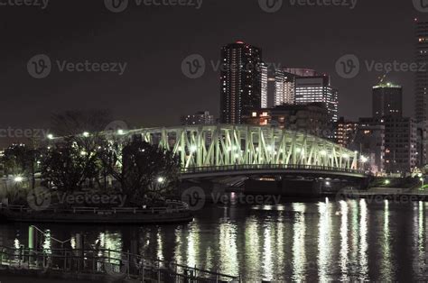 Eitai Bashi Bridge Near The Monzen Nakacho Area Crossing The Sumida