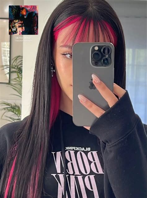 Hair Inspo In 2024 Underdye Hair Pink Hair Streaks Dyed Hair Inspiration