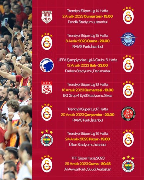 Aral K Ay Takvimi Belirli Oldu Galatasaraydan Fenerbah Eye G Nderme