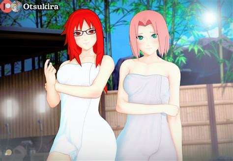 Sakura And Karin At The Hot Springs Scrolller