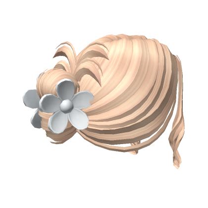 Clipped Messy Bun In Blonde Roblox