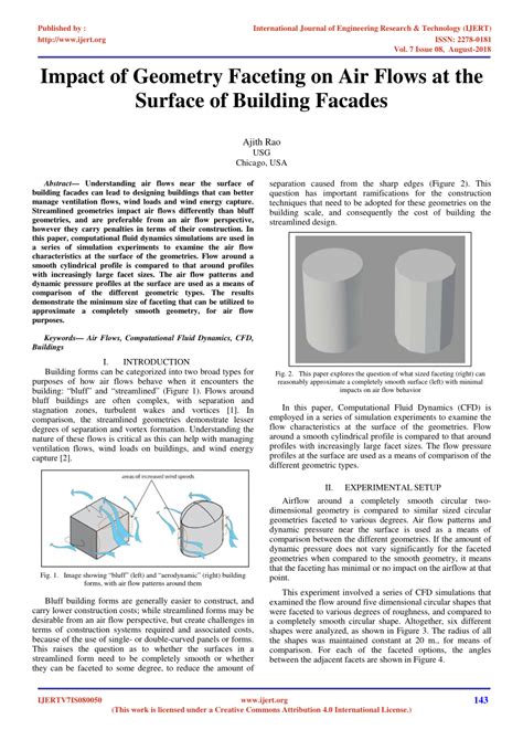 Pdf Impact Of Geometry Faceting On Air Flows At The Surface Of