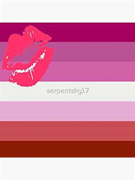 Lipstick Lesbian Pride Flag Sticker By Serpentsky17 Redbubble