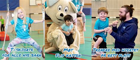 Gymnastikk for barn mellom 2 8 år Lek trening turn Flipkidz