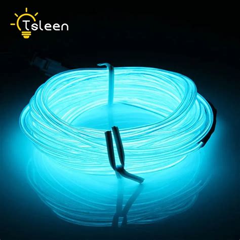 TSLEEN Flexible LED Light Tube 2M 3M LED Strip Waterproof 5M Flexible EL Wire Rope Tape Cable ...