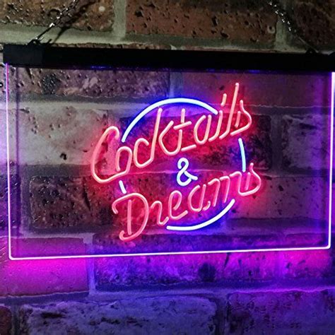 Cocktails And Dreams Led Neon Light Sign12 X 8 5 Blue And Red In 2022