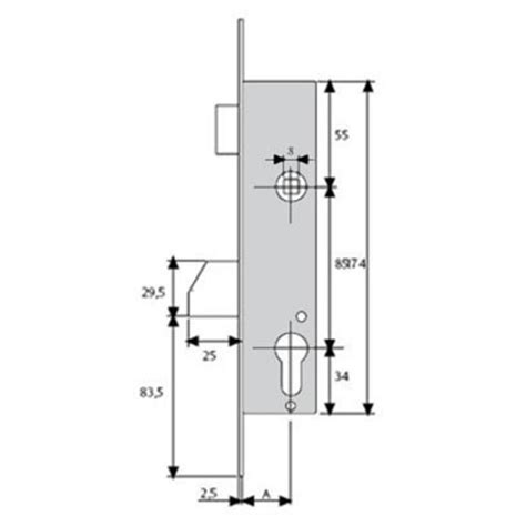 CERRADURA 2210 25 3NI TESA RESBALON BASCULANTE