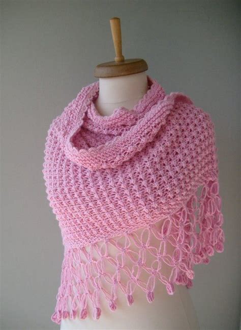 Pink Crochet Cape Crochet Shawl Knit Crochet Knitted Shawls Crochet