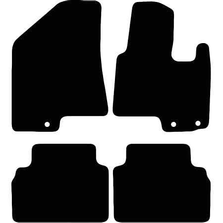 Carsio Tailored Black Car Floor Mats Carpets 4pc Set With Clips TO FIT