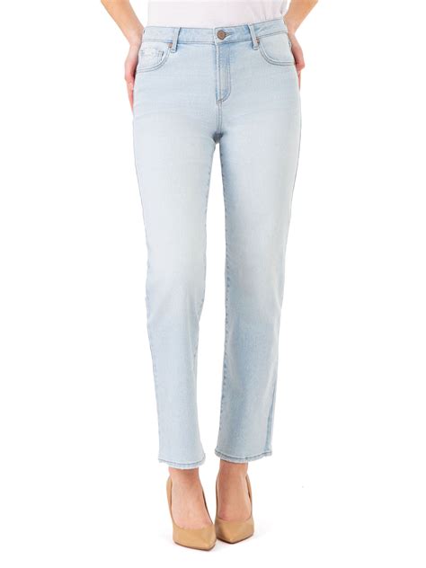 Jordache Women S High Rise Straight Jeans Sizes 2 22 Walmart