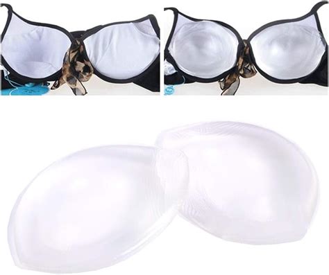 1 Pair Silicone Bra Inserts Breast Chest Swimsuit Pads Upgrade Thicken Bikini Push Up Insert